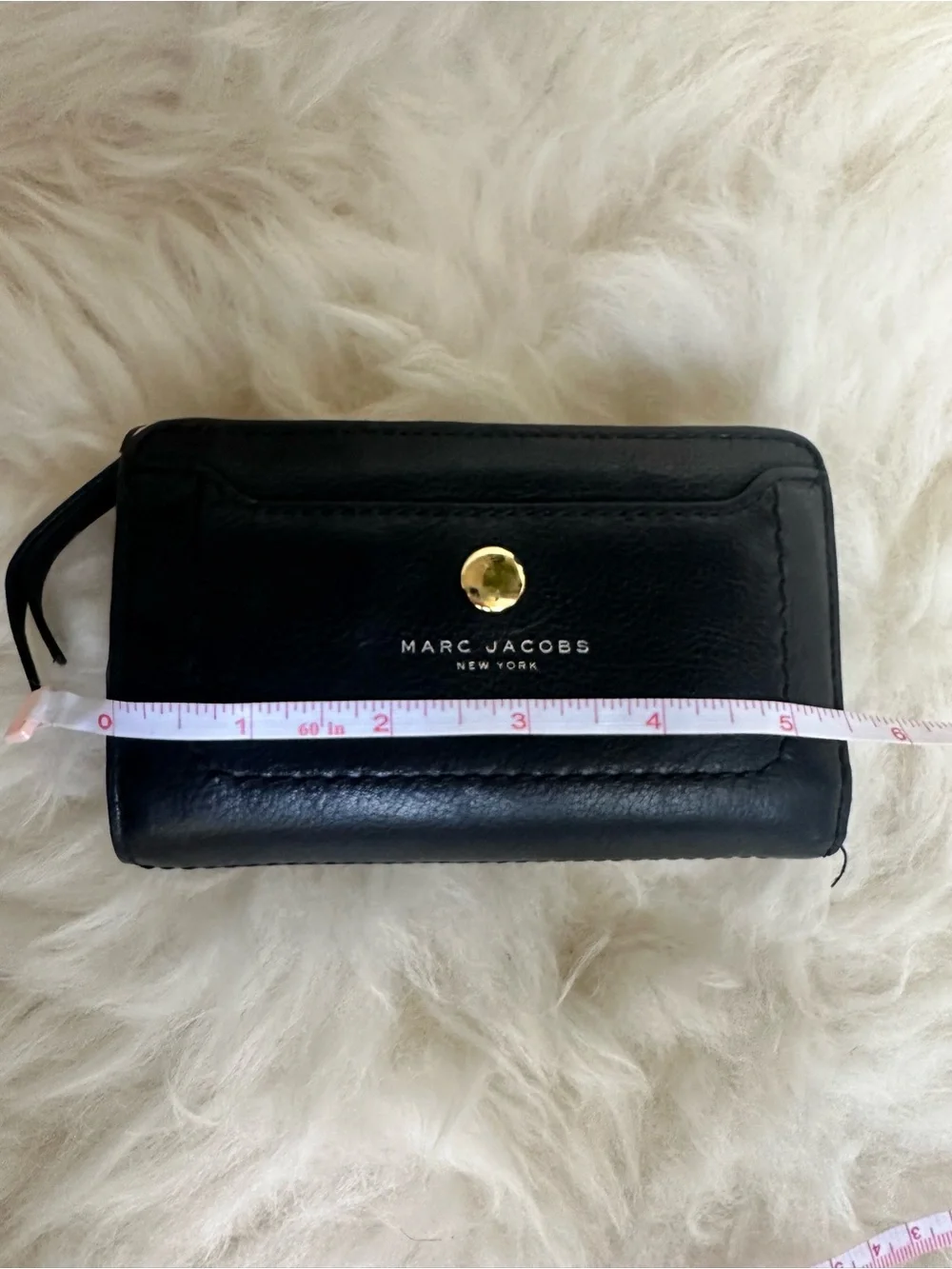 Marc Jacobs Black Leather Zip Wallet